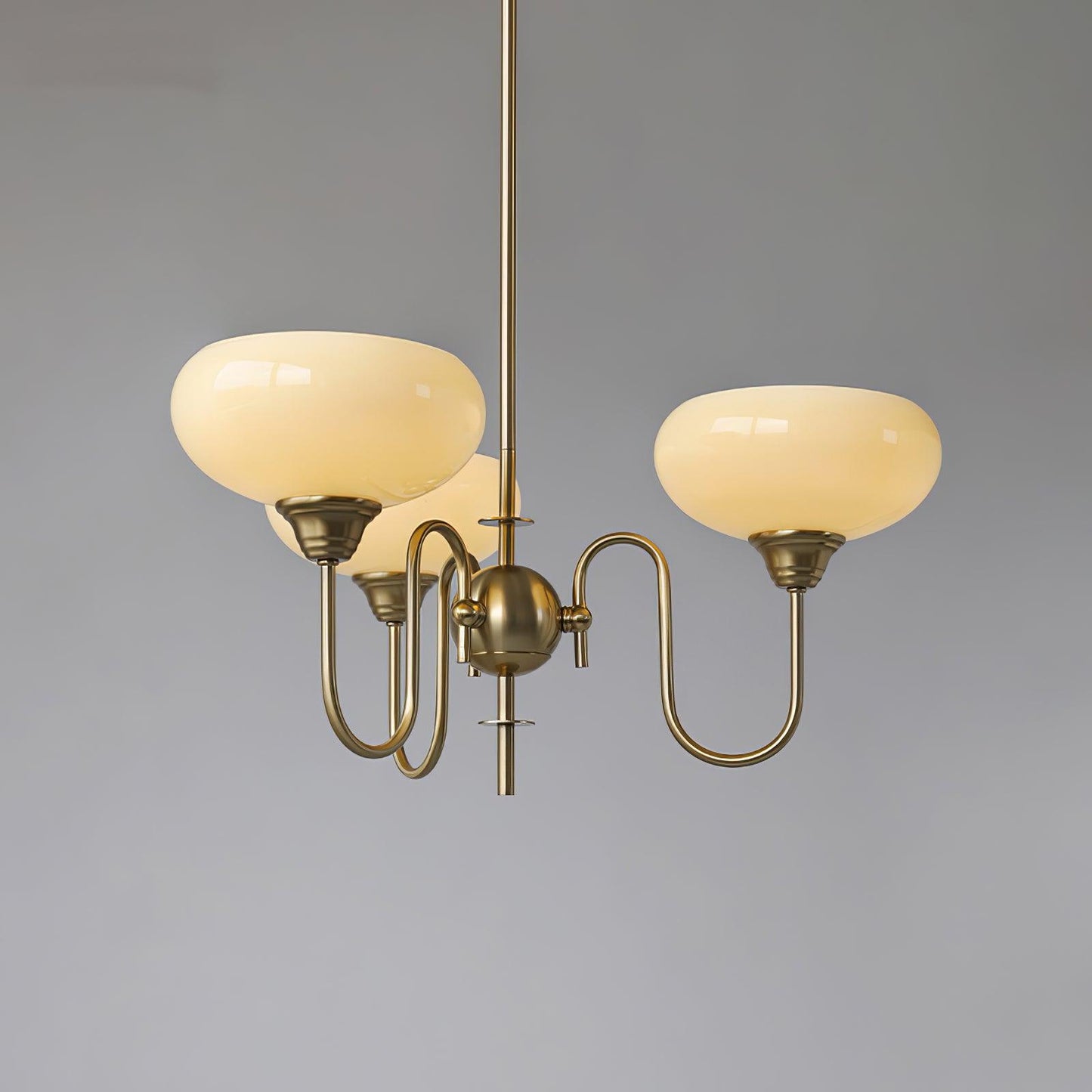 Creamy Persimmon Chandelier - Elegant Design with Adjustable Height &
