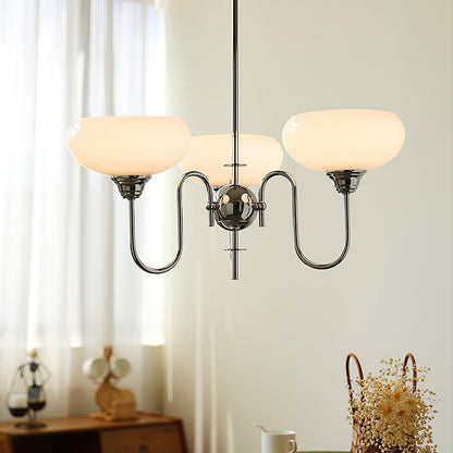 Creamy Persimmon Chandelier - Elegant Design with Adjustable Height &