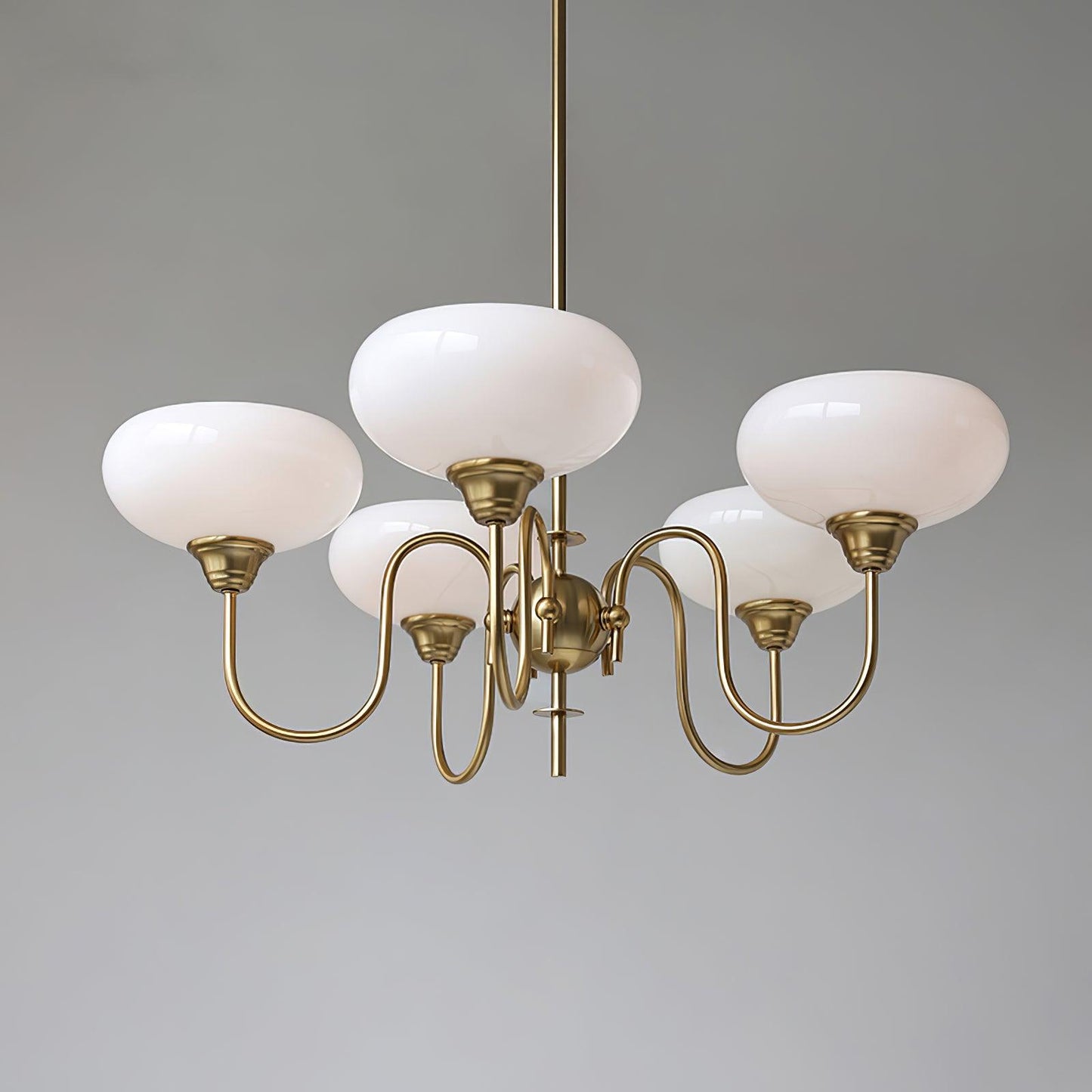 Creamy Persimmon Chandelier - Elegant Design with Adjustable Height &