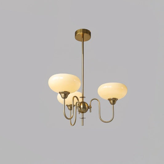 Creamy Persimmon Chandelier - Elegant Design with Adjustable Height &