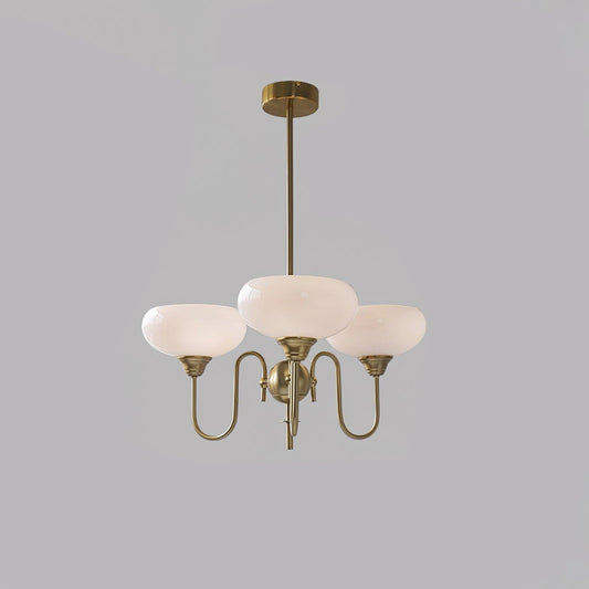 Creamy Persimmon Chandelier - Elegant Design with Adjustable Height &