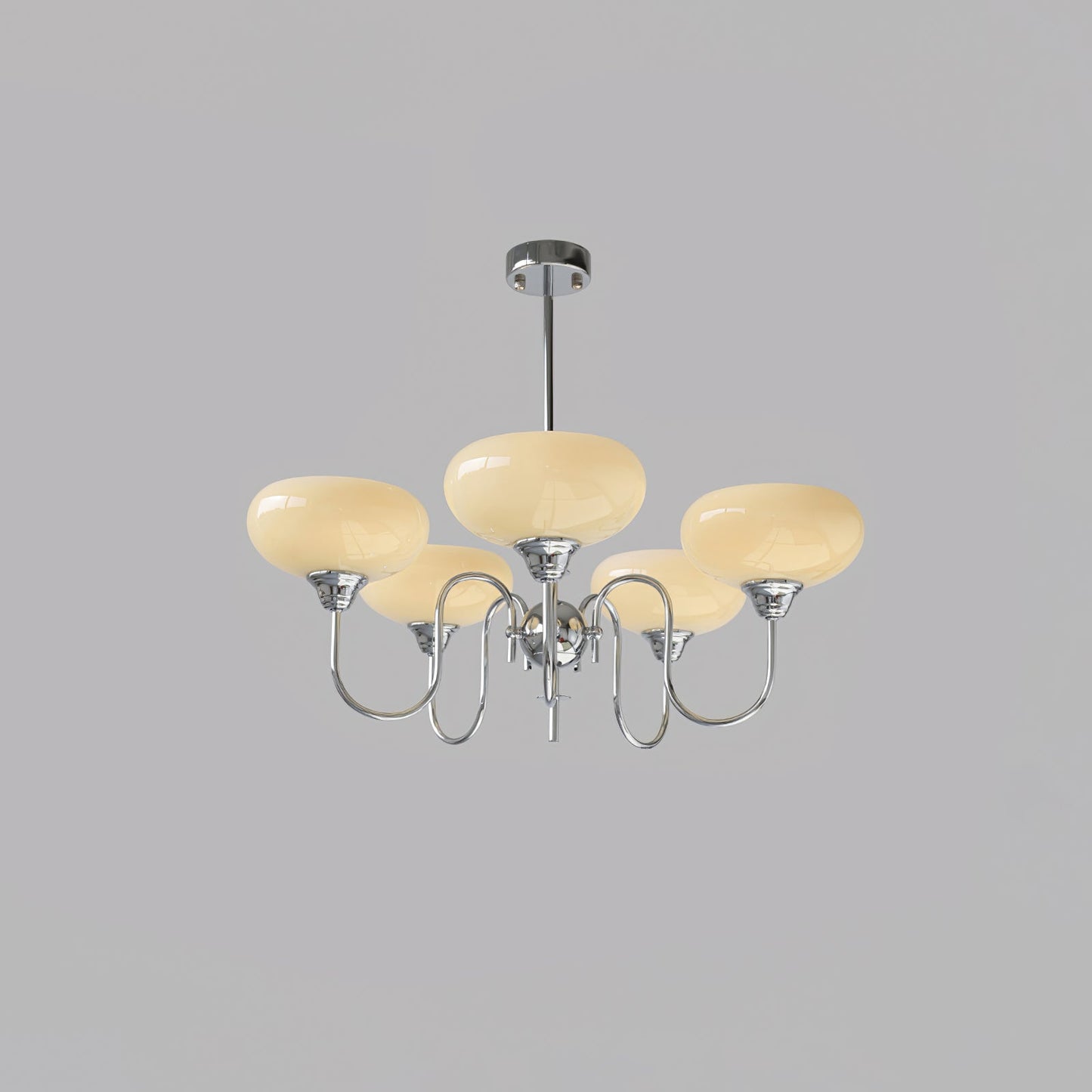 Creamy Persimmon Chandelier - Elegant Design with Adjustable Height &