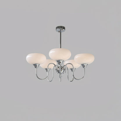 Creamy Persimmon Chandelier - Elegant Design with Adjustable Height &