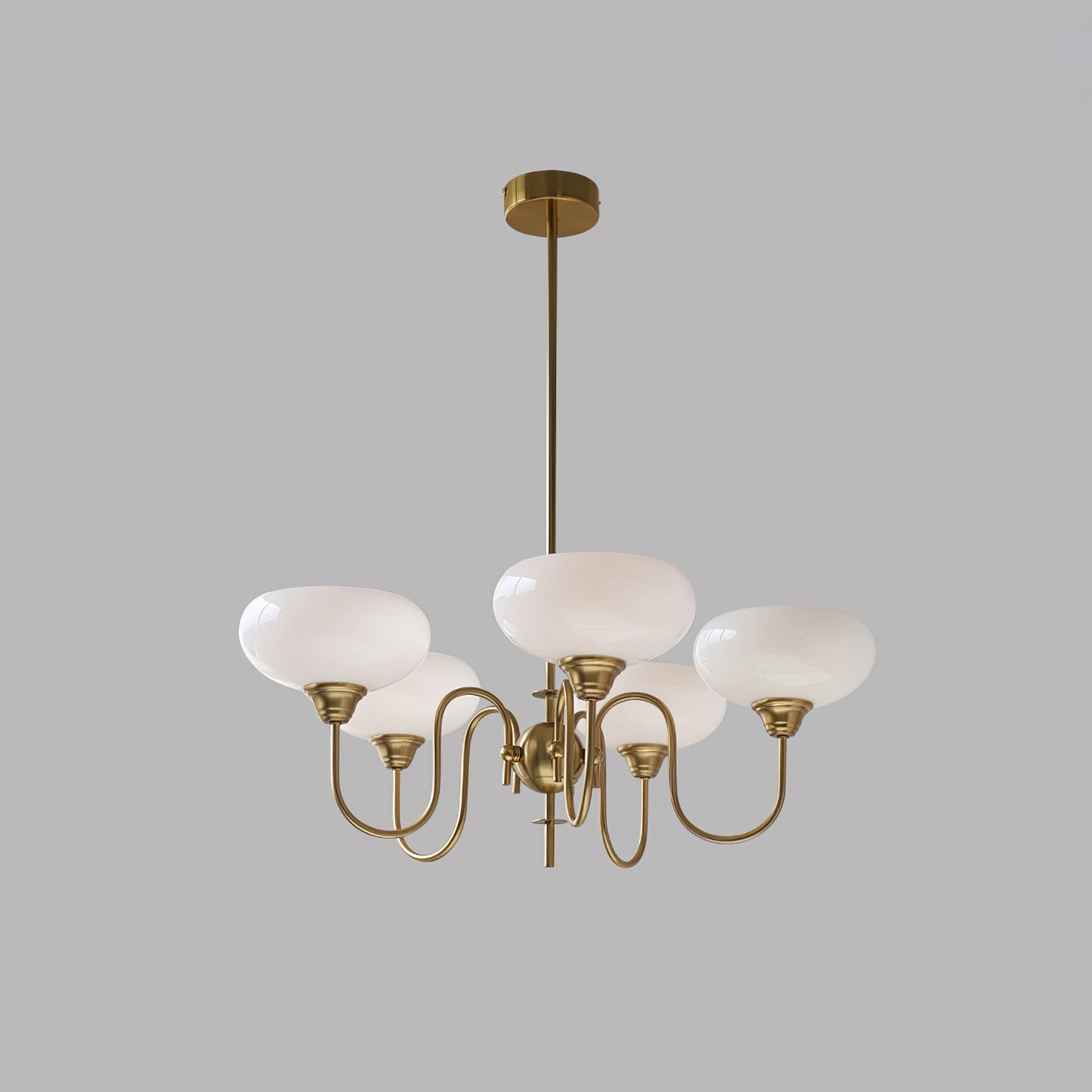 Creamy Persimmon Chandelier - Elegant Design with Adjustable Height &