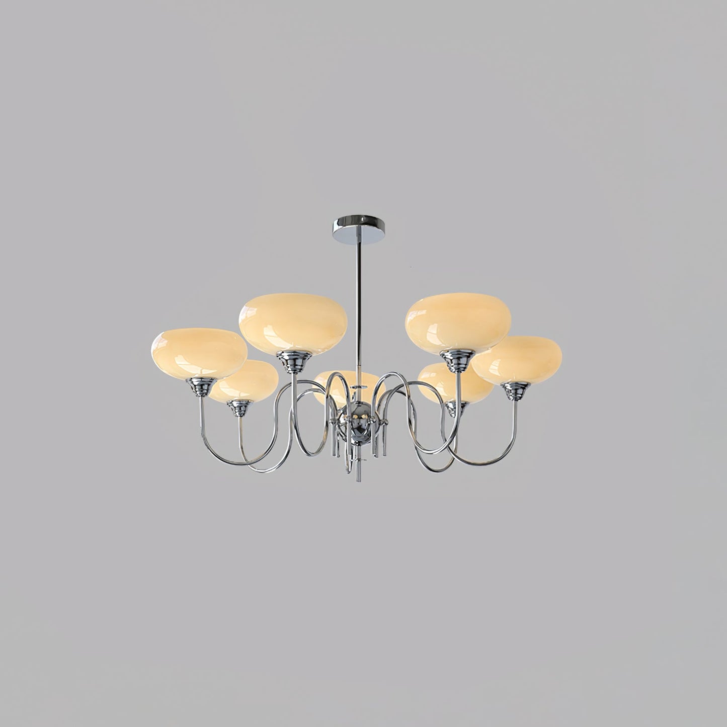 Creamy Persimmon Chandelier - Elegant Design with Adjustable Height &