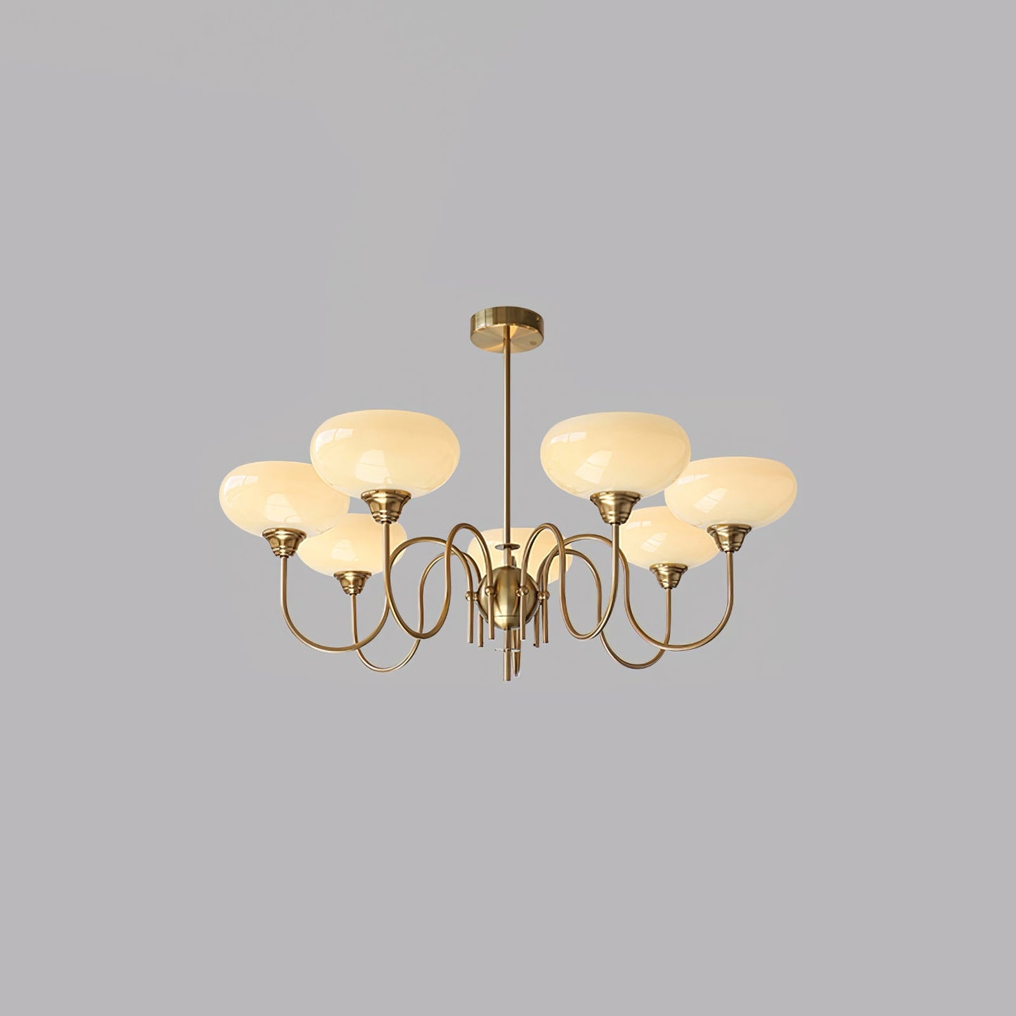 Creamy Persimmon Chandelier - Elegant Design with Adjustable Height &