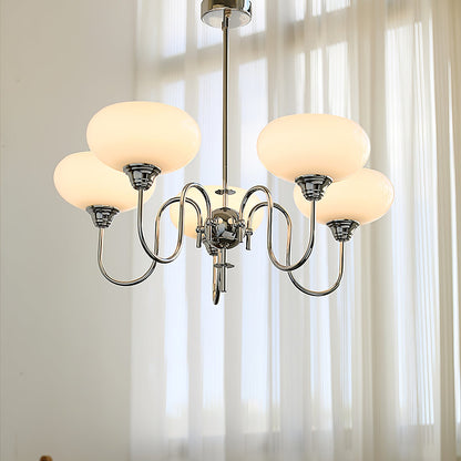 Creamy Persimmon Chandelier - Elegant Design with Adjustable Height &