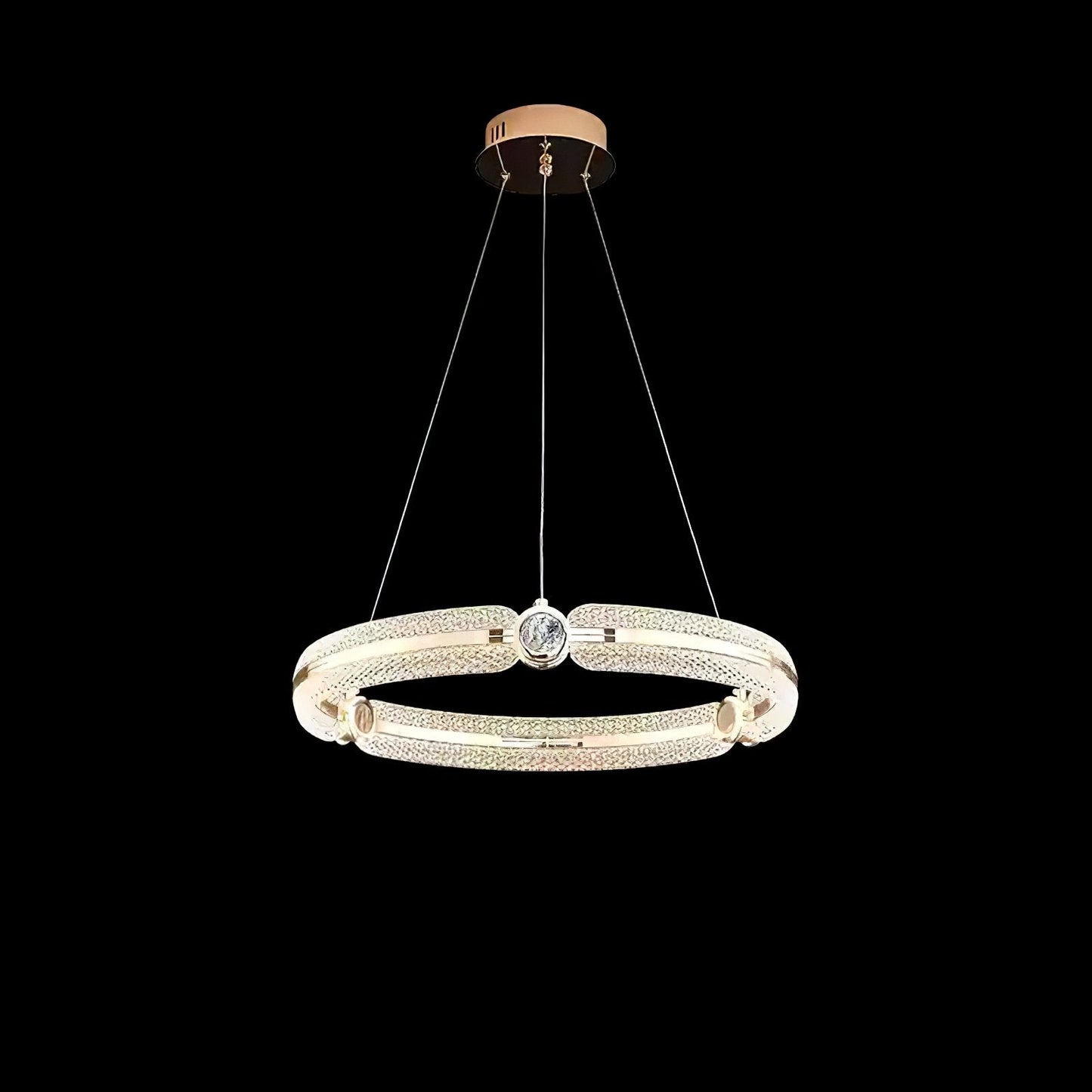 Modern Creative Ring Chandelier - Adjustable Brightness & Elegant Desi