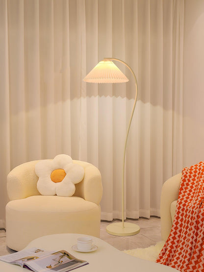 Crescini Pleated Floor Lamp - Adjustable Brightness & Elegant Design