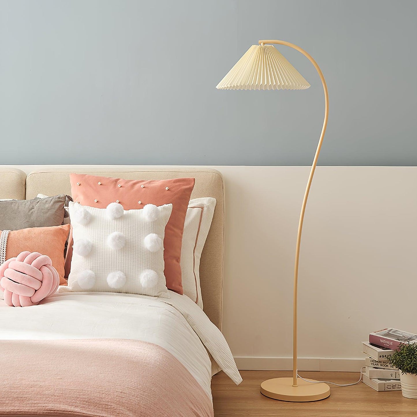 Crescini Pleated Floor Lamp - Adjustable Brightness & Elegant Design