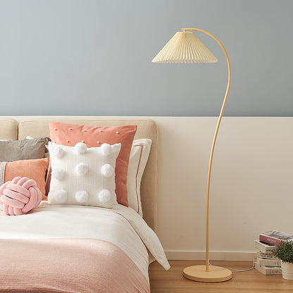 Crescini Pleated Floor Lamp - Adjustable Brightness & Elegant Design