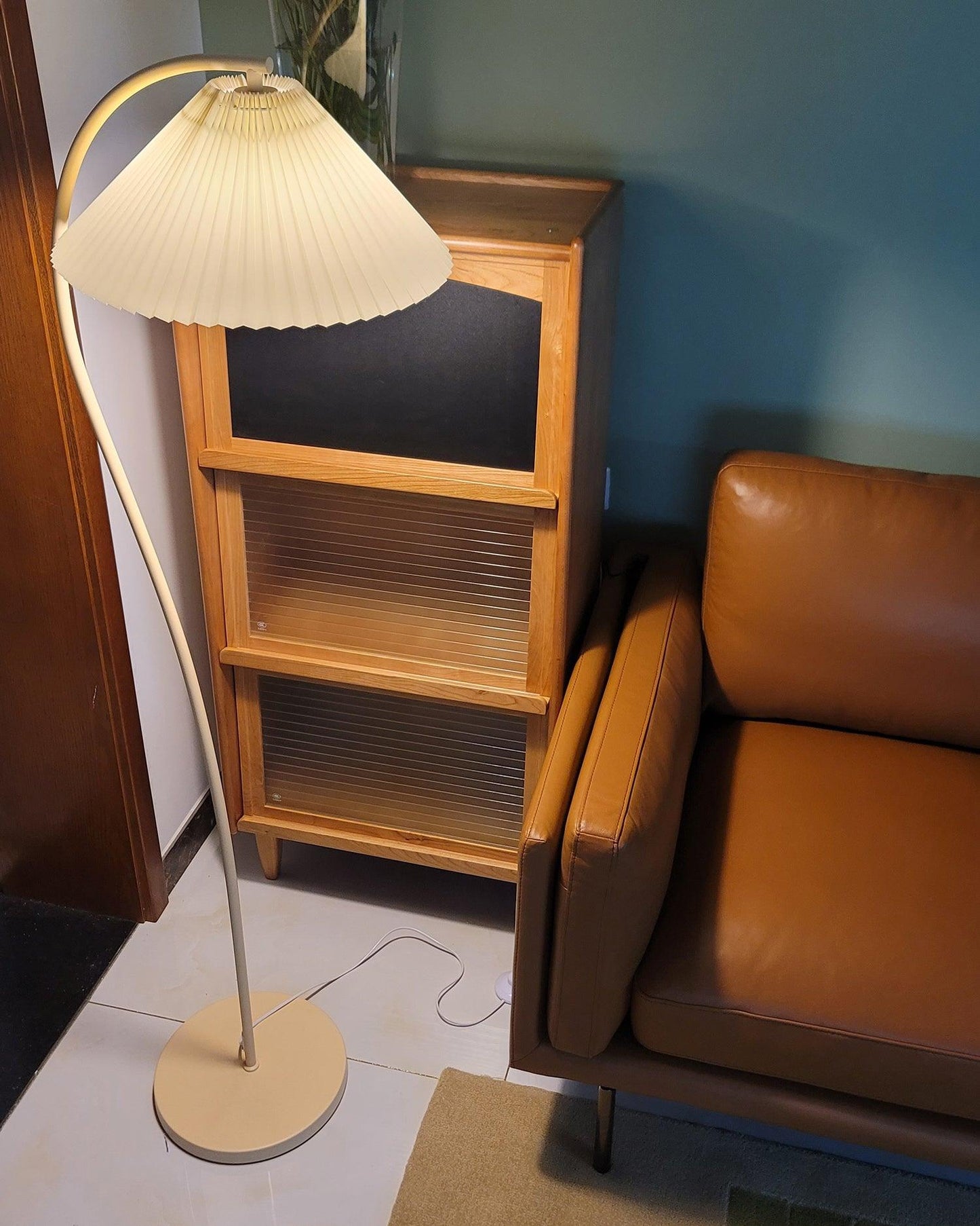 Crescini Pleated Floor Lamp - Adjustable Brightness & Elegant Design