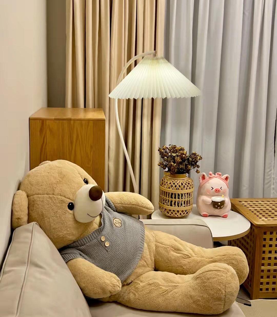 Crescini Pleated Floor Lamp - Adjustable Brightness & Elegant Design