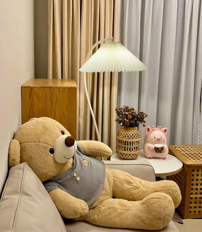Crescini Pleated Floor Lamp - Adjustable Brightness & Elegant Design