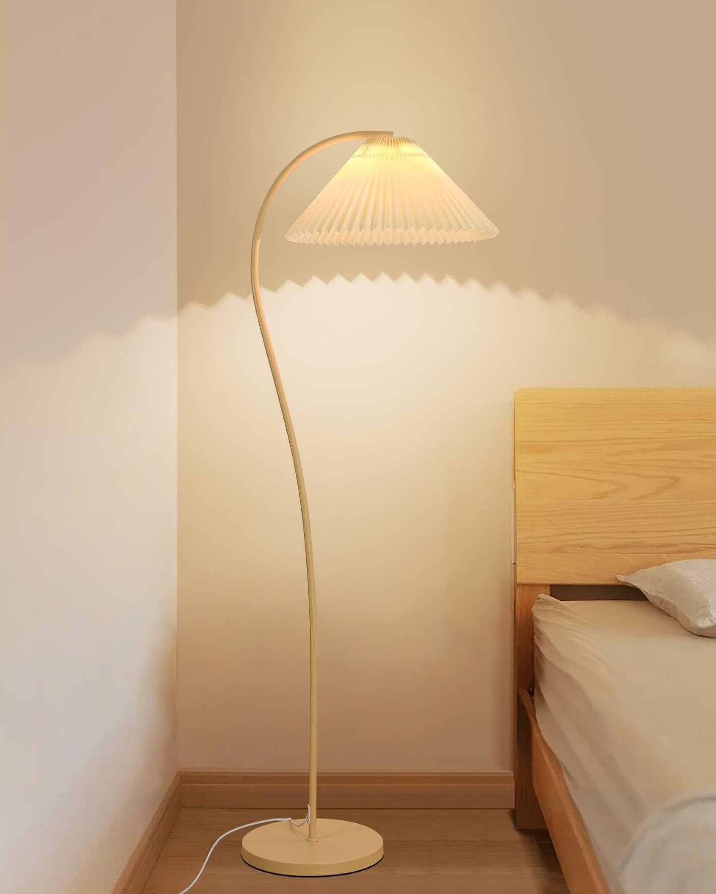 Crescini Pleated Floor Lamp - Adjustable Brightness & Elegant Design