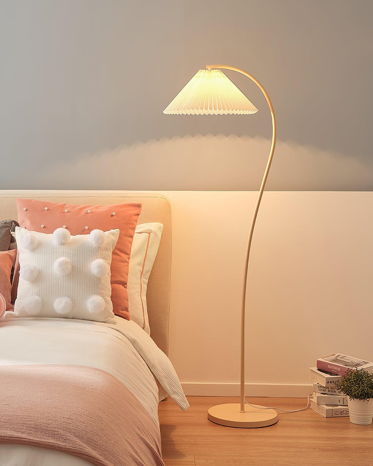 Crescini Pleated Floor Lamp - Adjustable Brightness & Elegant Design
