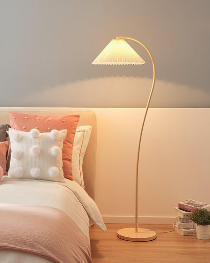 Crescini Pleated Floor Lamp - Adjustable Brightness & Elegant Design