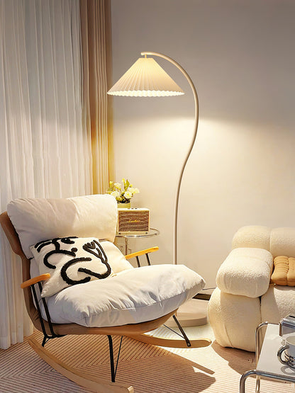 Crescini Pleated Floor Lamp - Adjustable Brightness & Elegant Design