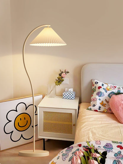 Crescini Pleated Floor Lamp - Adjustable Brightness & Elegant Design