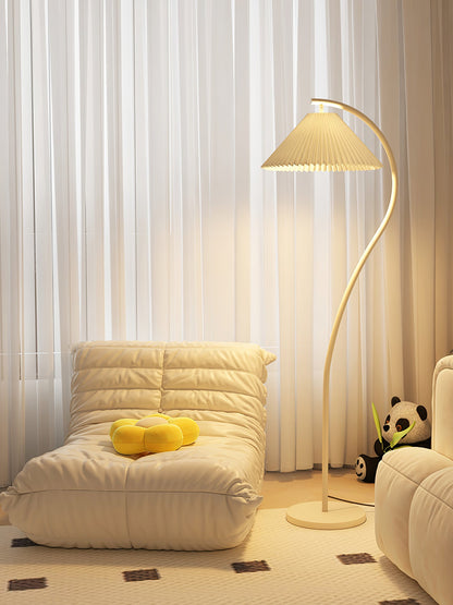 Crescini Pleated Floor Lamp - Adjustable Brightness & Elegant Design