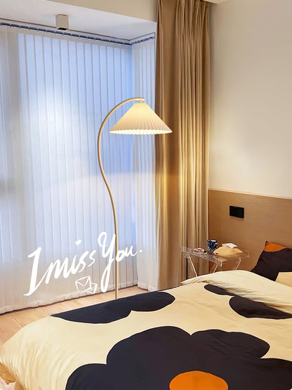 Crescini Pleated Floor Lamp - Adjustable Brightness & Elegant Design