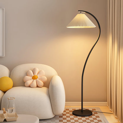 Crescini Pleated Floor Lamp - Adjustable Brightness & Elegant Design