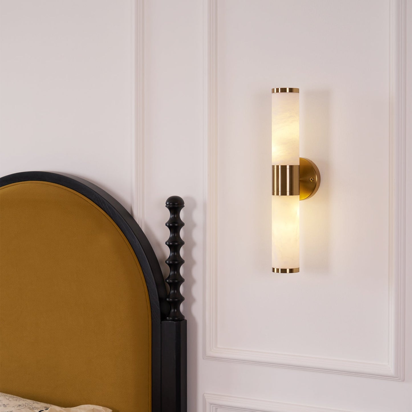 Alabaster Wall Lamp - Elegant Design with Soft Glow & Adjustable Angle
