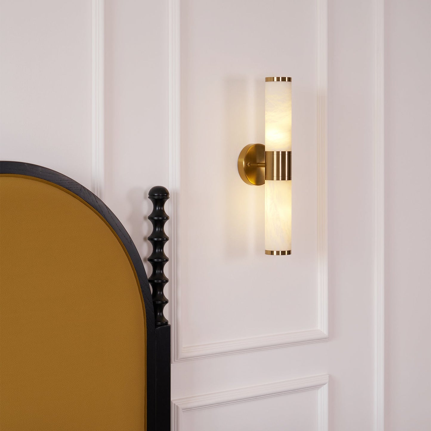 Alabaster Wall Lamp - Elegant Design with Soft Glow & Adjustable Angle