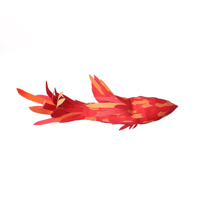 Crimson Swirl Koi Chandelier - Elegant Design with Adjustable Height