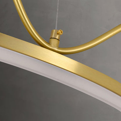 Elegant Crown Brass Chandelier - 5 Light Design with Adjustable Height
