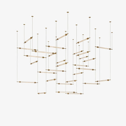 Customizable Crystal Grid Chandelier with Adjustable Lighting & Modern