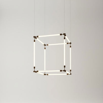 Customizable Crystal Grid Chandelier with Adjustable Lighting & Modern