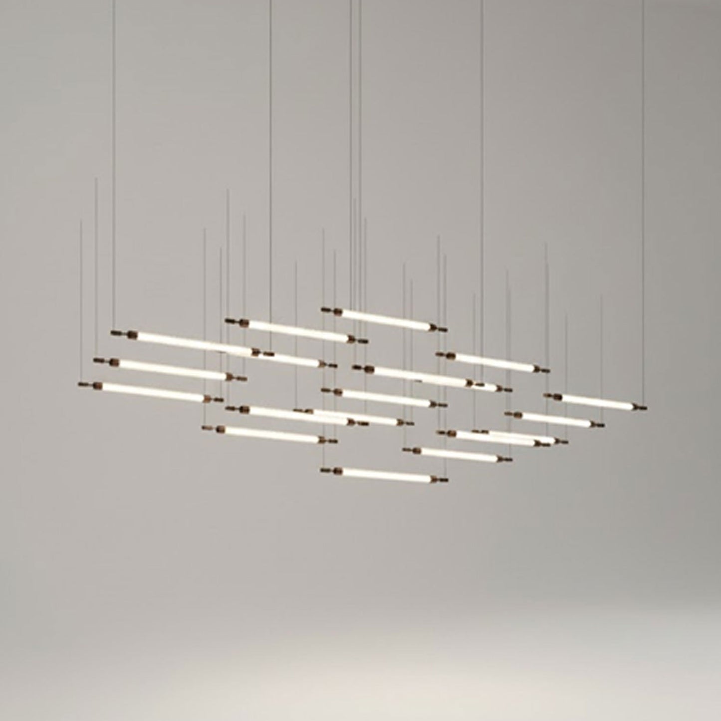 Customizable Crystal Grid Chandelier with Adjustable Lighting & Modern