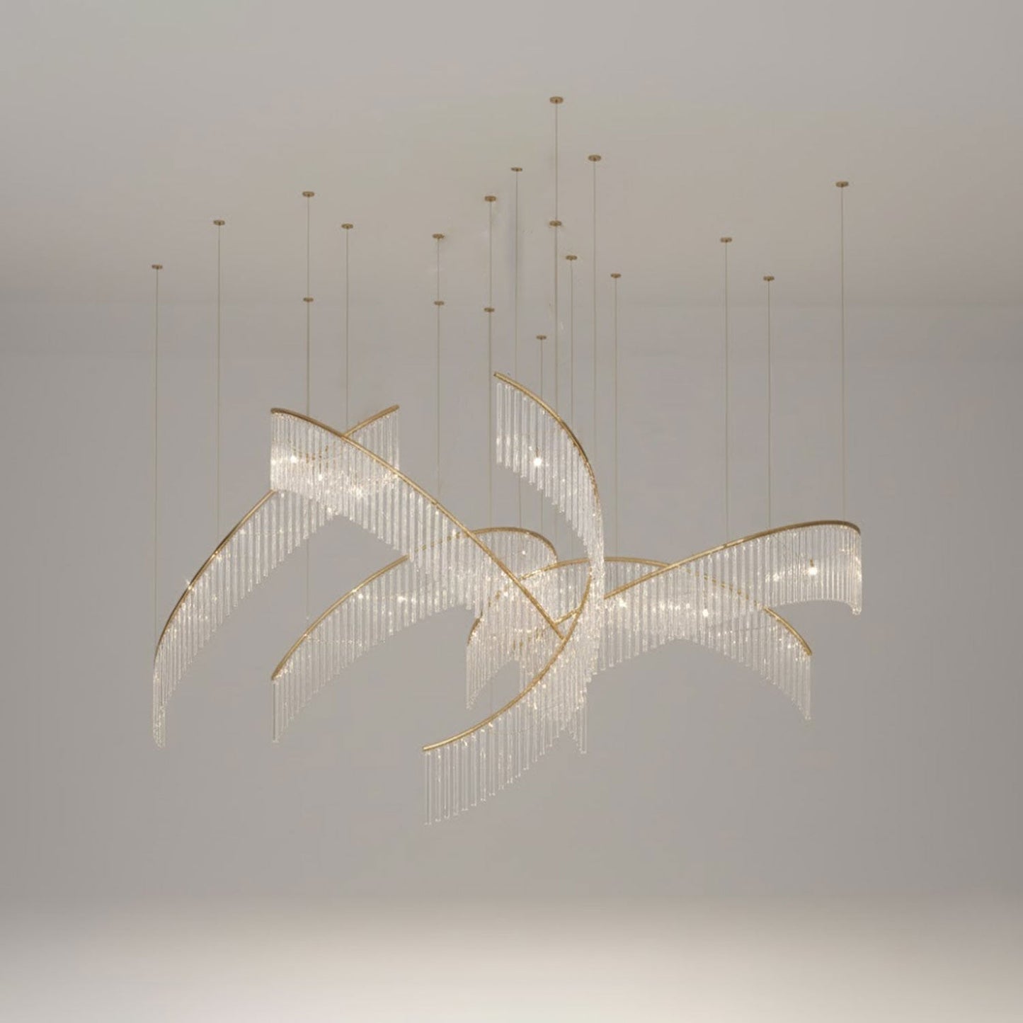 Rivella Cascade Fringe Chandelier - Elegant Design with Adjustable Hei