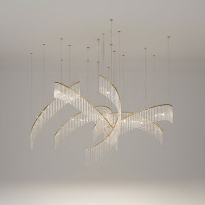 Rivella Cascade Fringe Chandelier - Elegant Design with Adjustable Hei