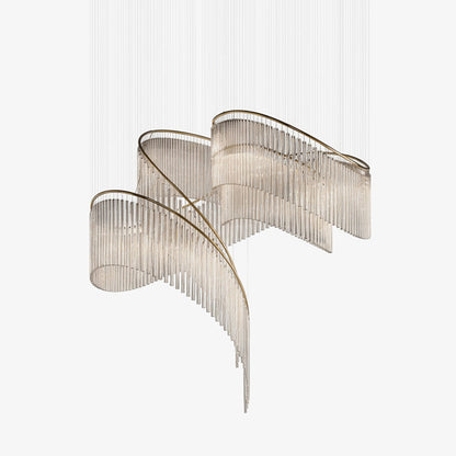 Rivella Cascade Fringe Chandelier - Elegant Design with Adjustable Hei