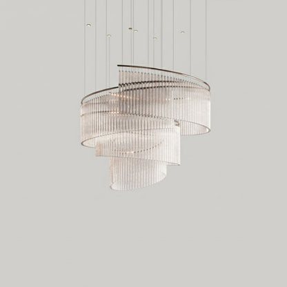 Rivella Cascade Fringe Chandelier - Elegant Design with Adjustable Hei