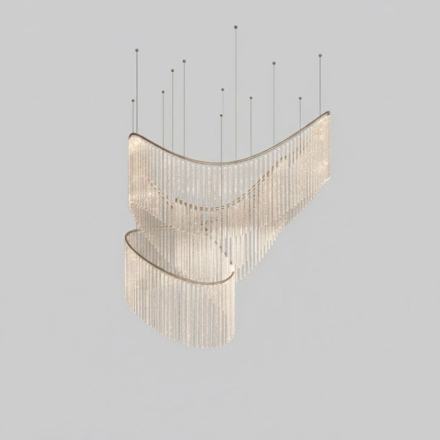 Rivella Cascade Fringe Chandelier - Elegant Design with Adjustable Hei