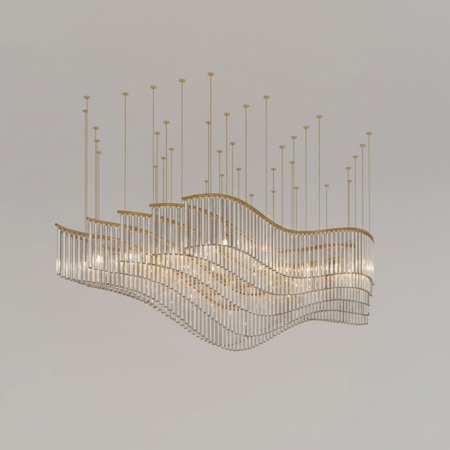Rivella Cascade Fringe Chandelier - Elegant Design with Adjustable Hei