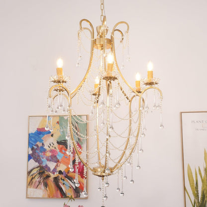 Elegant Birdcage Chandelier with Adjustable Height and LED Compatibili