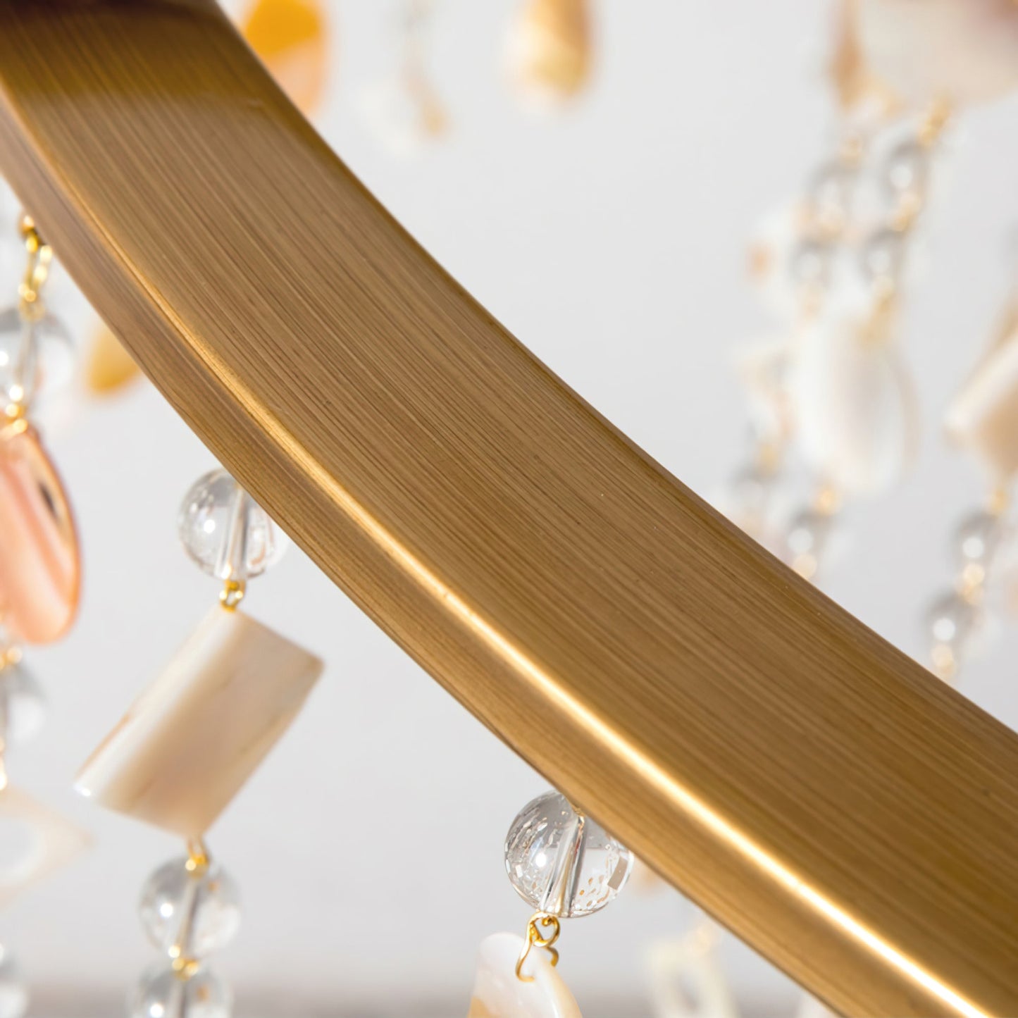 Tatum Lux Shell Crystal Chandelier - Elegant Design & Adjustable Heigh