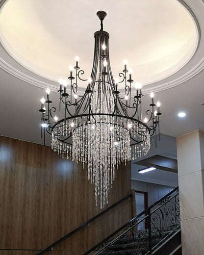 Tatum Lux Shell Crystal Chandelier - Elegant Design & Adjustable Heigh