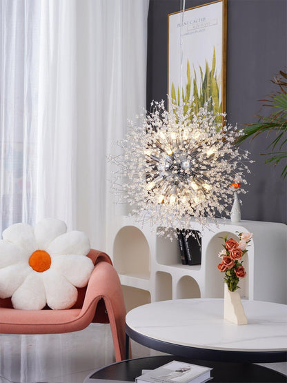 Elegant Crystal Dandelion Chandelier - Adjustable Brightness & Modern
