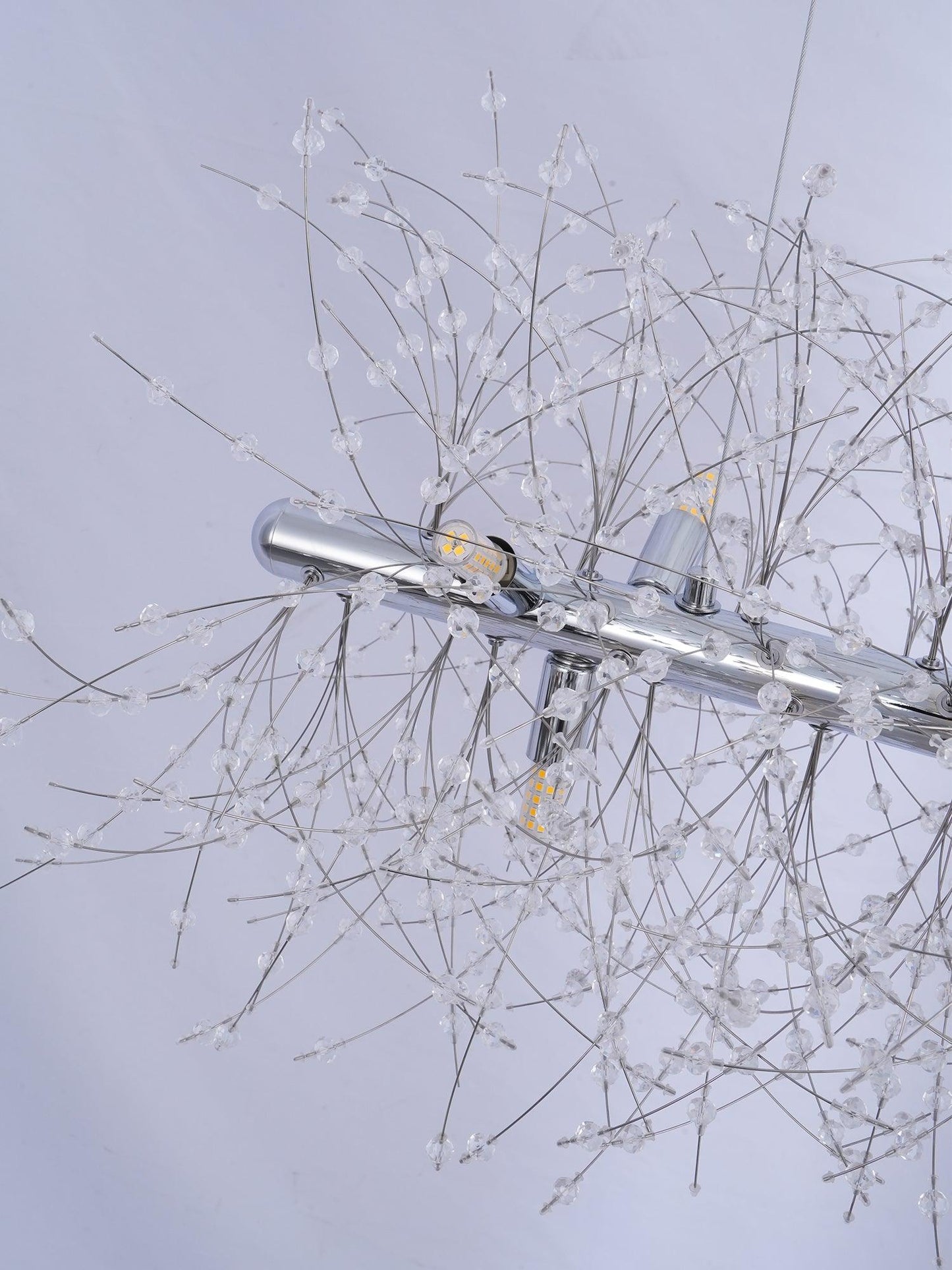 Elegant Crystal Dandelion Chandelier - Adjustable Brightness & Modern