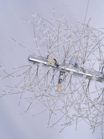 Elegant Crystal Dandelion Chandelier - Adjustable Brightness & Modern
