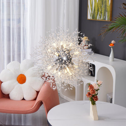 Elegant Crystal Dandelion Chandelier - Adjustable Brightness & Modern