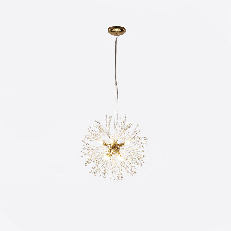 Elegant Crystal Dandelion Chandelier - Adjustable Brightness & Modern