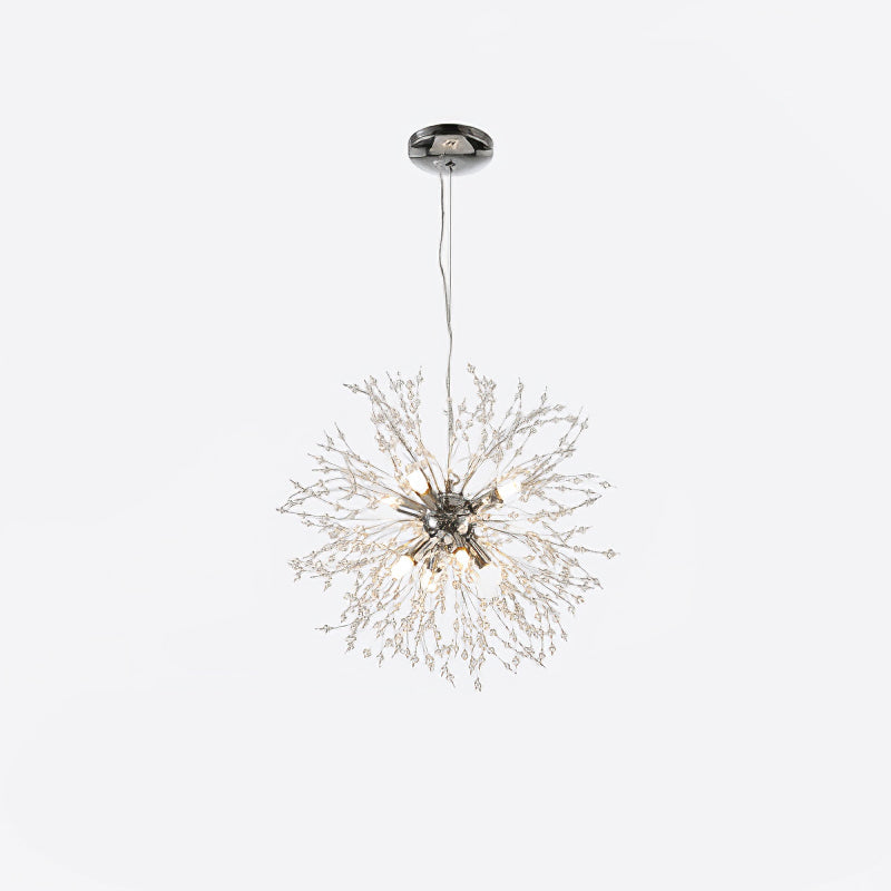 Elegant Crystal Dandelion Chandelier - Adjustable Brightness & Modern