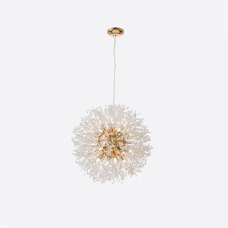Elegant Crystal Dandelion Chandelier - Adjustable Brightness & Modern