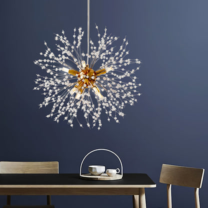 Elegant Crystal Dandelion Chandelier - Adjustable Brightness & Modern